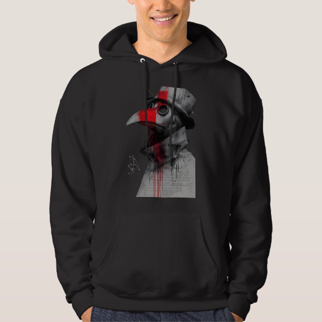 Gothic-Pestdoktor-Trash-Polka-Kapuzenpullover Hoodie (Vorderseite)