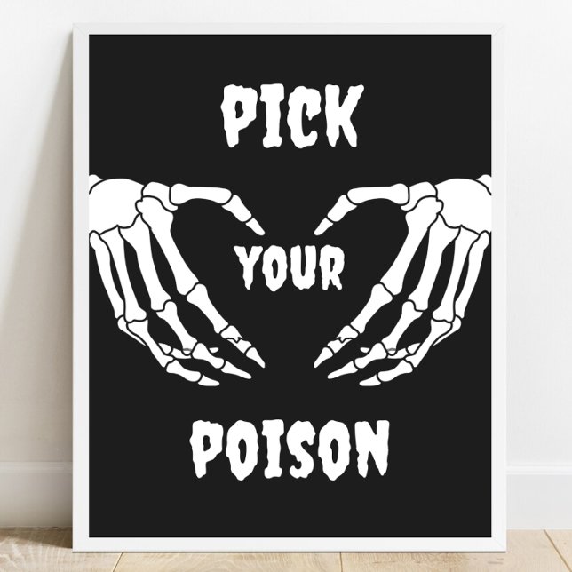 Gothic Pick dein Poison Halloween Baby Duschzeiche Poster (Von Creator hochgeladen)