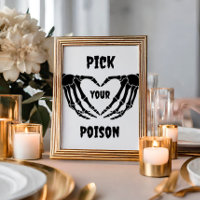 Gothic Pick Your Poison Halloween Baby Dusche Schi