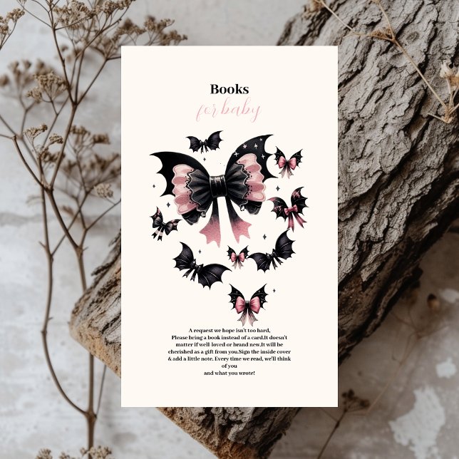 Gothic Pink Halloween Baby Shower Books for Baby Begleitkarte (Von Creator hochgeladen)