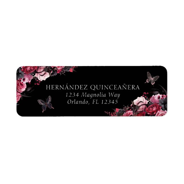 Gothic Pink Red & Black Moody Quinceañera (Vorne)