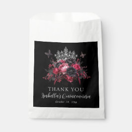 Gothic Pink Red & Black Moody Quinceañera Geschenktütchen