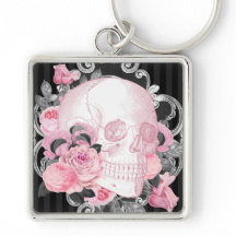 Gothic Pink Skull mit Rose