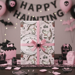 Gothic Pink viktorianisches Schaukelpferd Baby Sho Geschenkpapier