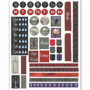 Gothic Planner Stickers Aufkleber