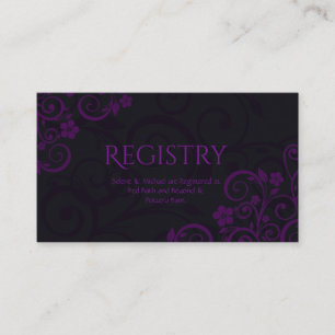 Gothic Plum Wedding Registrierungskarte Begleitkarte