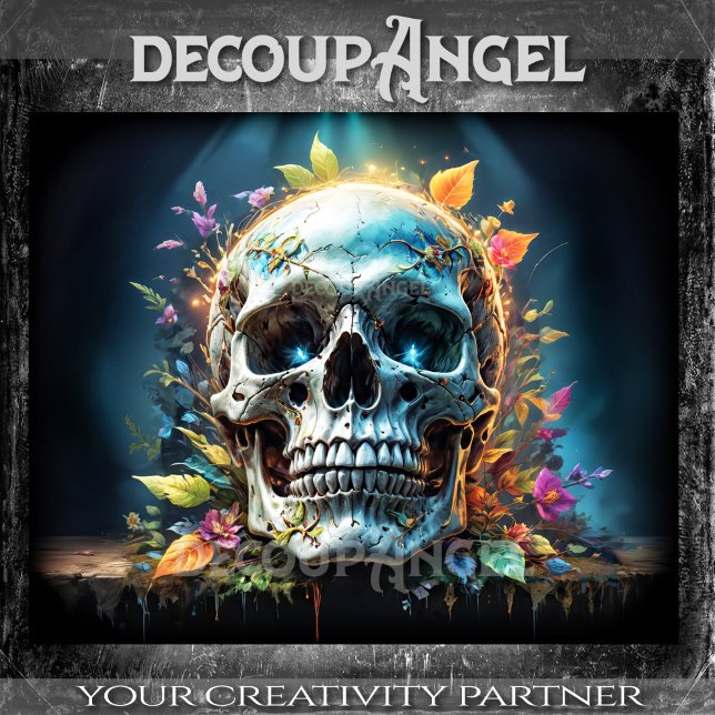 Gothic Pop Skull - Decoupage - Seidenpapier (Von Creator hochgeladen)