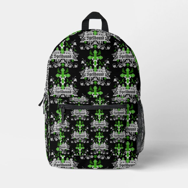 Gothic Post Punk Fashion Zubehör Bedruckter Rucksack (Vorderseite)