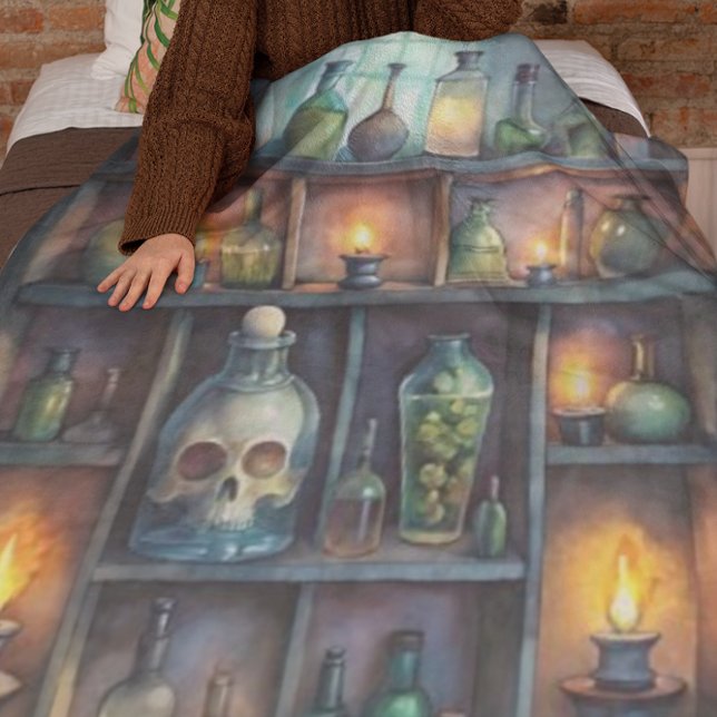 Gothic Potion Flaschen - Dunkle Apotheke Fleecedecke (Von Creator hochgeladen)