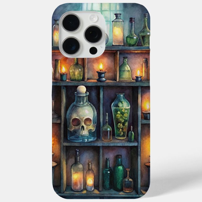 Gothic Potion Flaschen - Dunkle Fantasie Hexe Case-Mate iPhone Hülle (Rückseite)