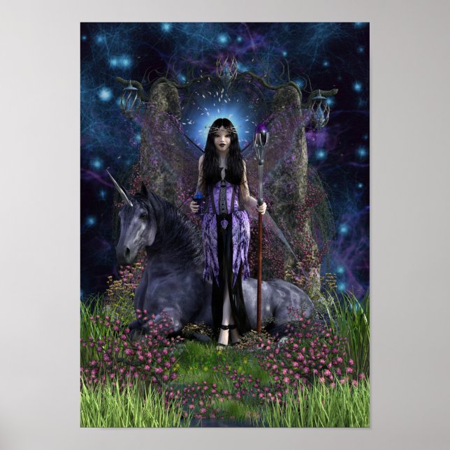 Gothic Princess & Unicorn Poster (Vorne)