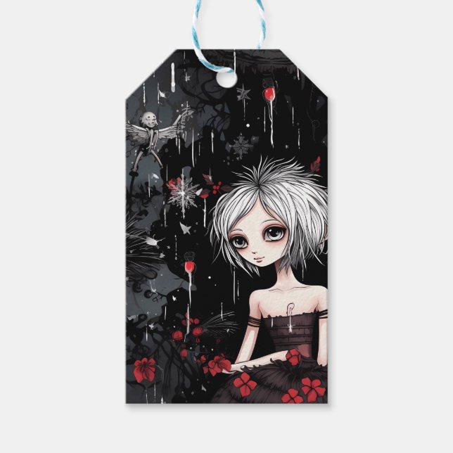 Gothic Punk Alternative Christmas Fairy Geschenkanhänger (Vorderseite)
