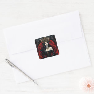 Gothic Queen Quadratischer Aufkleber