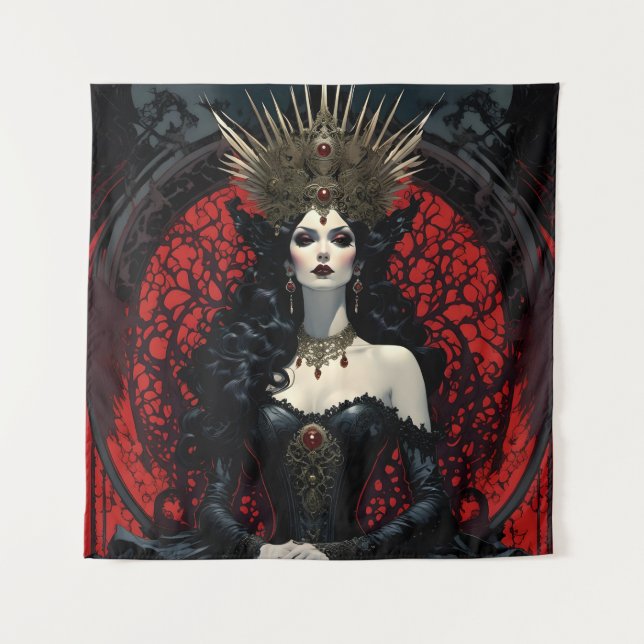 Gothic Queen Wandteppich (Vorderseite)