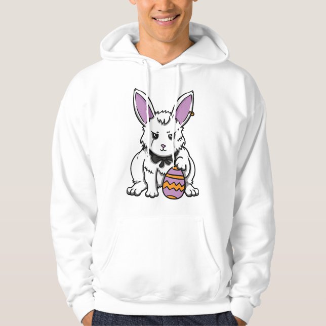 Gothic Rabbit Gothic Bunny Gothic Oster Emo Goth Hoodie (Vorderseite)