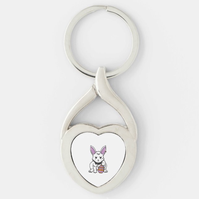 Gothic Rabbit Gothic Bunny Gothic Oster Emo Goth Schlüsselanhänger (Vorderseite)