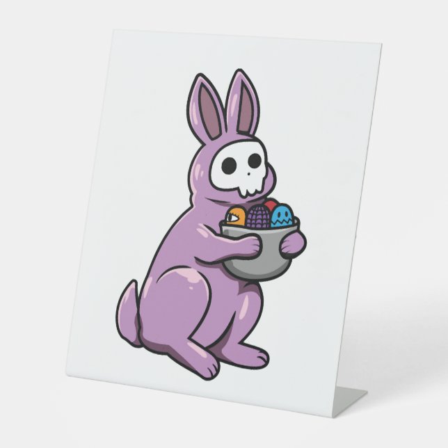 Gothic Rabbit Gothic Bunny Gothic Oster Emo Goth Sockelschild (Vorderseite)