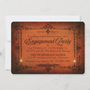 Gothic-Rand-Halloween-Einstandsparty Einladung