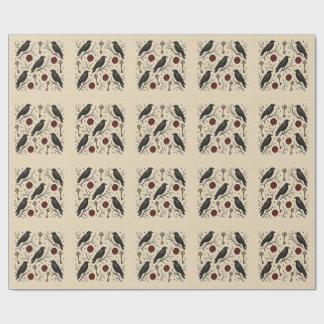 Gothic Raven Antike Schlüssel viktorianischer Hall Geschenkpapier