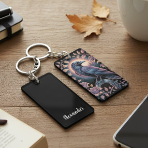 Gothic Raven Art Schlüsselanhänger