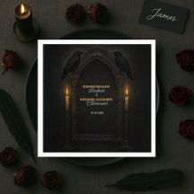 Gothic Raven Candlelight Arch Wedding