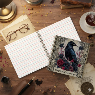 Gothic Raven Dark Academia Journal Notizbuch