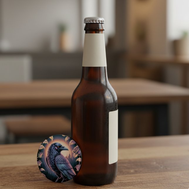 Gothic Raven  Flaschenöffner (Gothic black raven bottle opener)