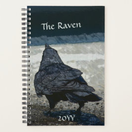 Gothic Raven in Shades of Gray and Black Planer