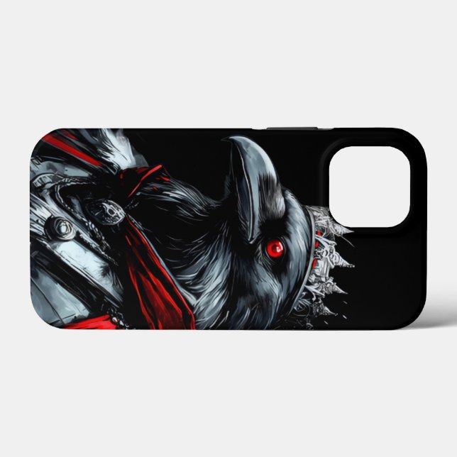 Gothic Raven King Grafik iPhone Hülle - Clean Mini (Rückseite (Horizontal))