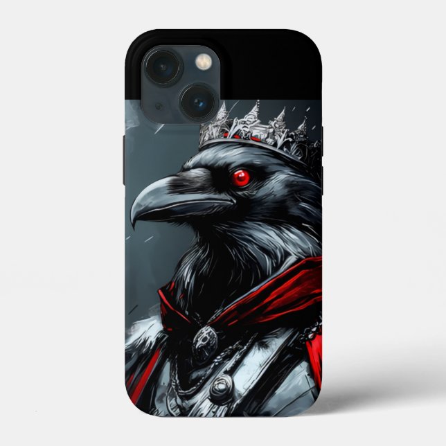 Gothic Raven King Grafik iPhone Hülle - Clean Mini (Rückseite)