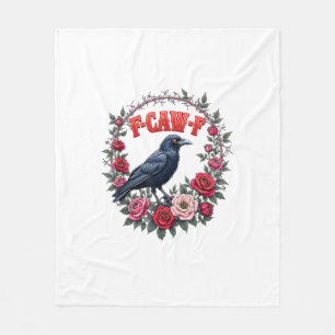 Gothic Raven Lustiger Halloween F-Caw-F Krähe Vint Fleecedecke