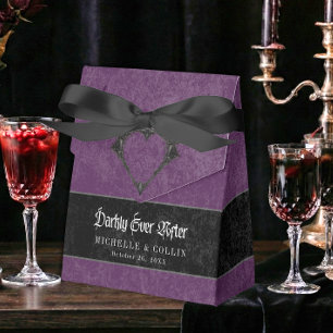 Gothic Raven Purple Dunkle Ewigkeit Hochzeit Geschenkschachtel