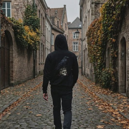 Gothic Raven Skull & Poison Vial Dark Fantasy Hoodie