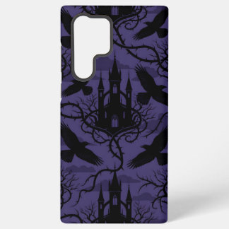 Gothic Raven & Thorn Castle Pattern Phone Case Samsung Galaxy Hülle