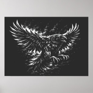 Gothic Raven – von BurnsInHell Poster