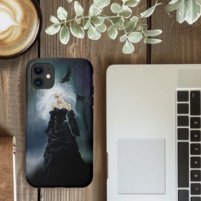 Gothic Ravens Forest Woman Black Case-Mate iPhone Hülle (Von Creator hochgeladen)