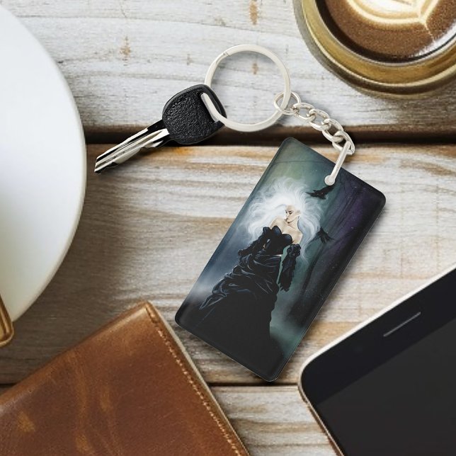 Gothic Ravens Forest Woman Black Schlüsselanhänger (Von Creator hochgeladen)