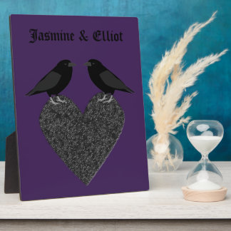 Gothic Ravens und Black Heart Custom Fotoplatte