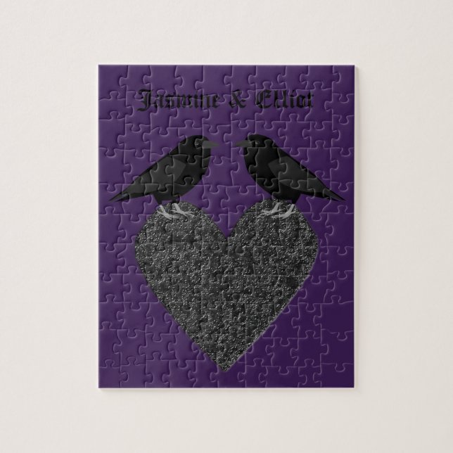 Gothic Ravens und Black Heart Custom Puzzle (Vertikal)