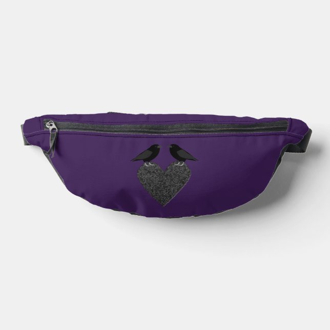 Gothic Ravens und Black Heart Gemustert Bauchtasche (Ablage )