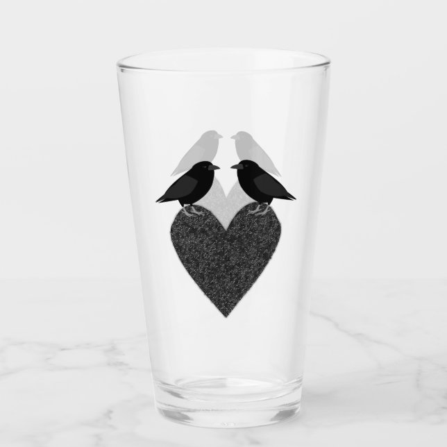 Gothic Ravens und Black Heart Glas (Vorderseite)