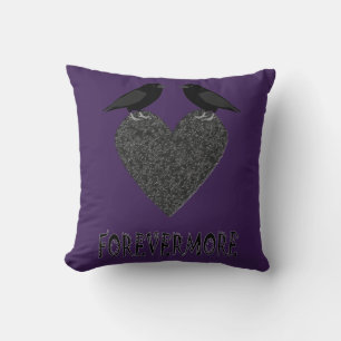 Gothic Ravens und Black Heart Kissen