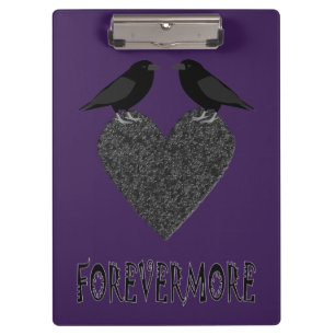 Gothic Ravens und Black Heart Klemmbrett