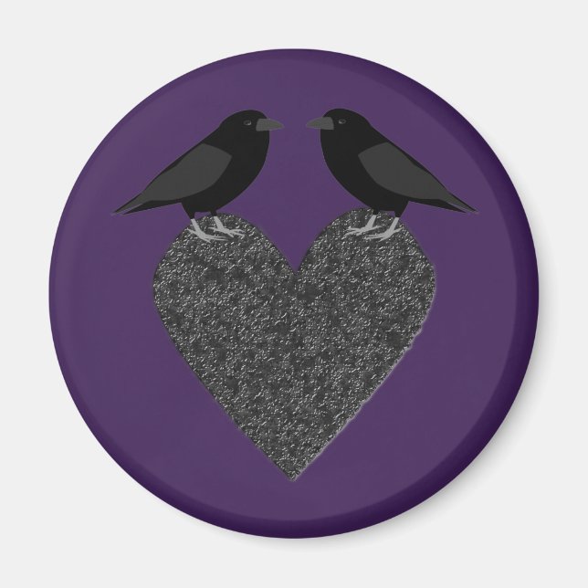 Gothic Ravens und Black Heart Magnet (Vorne)