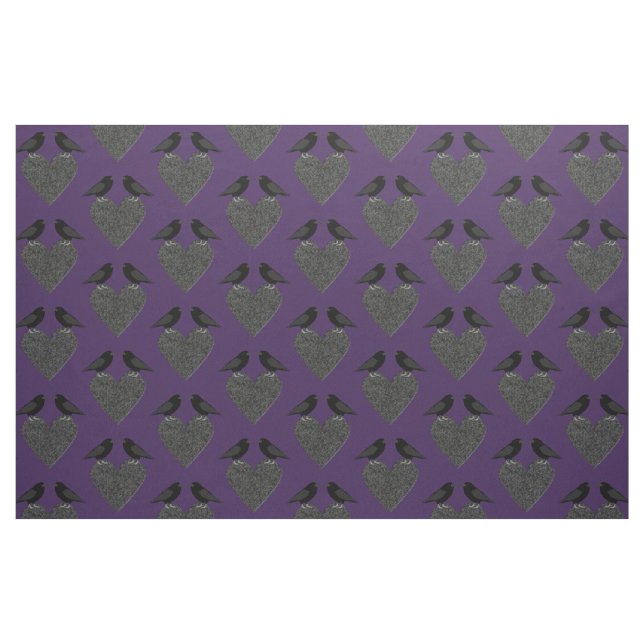 Gothic Ravens und Black Heart Stoff (Fat Quarter (45,7 x 55,9 cm))