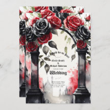 Gothic Red Black Rose bis zum Tod machen uns Teil