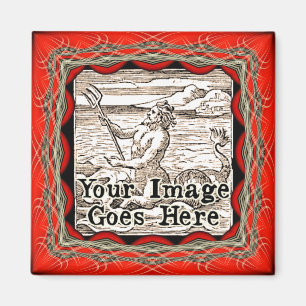 Gothic Red Fantasy Frame Template Magnet