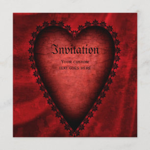 Gothic Red Heart Einladung