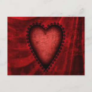 Gothic Red Heart Postkarte