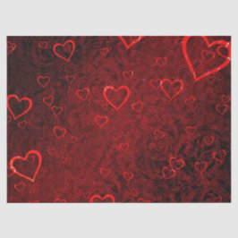 Gothic Red Hearts Decoupage 20x30 Tissue Seidenpapier